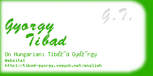 gyorgy tibad business card
